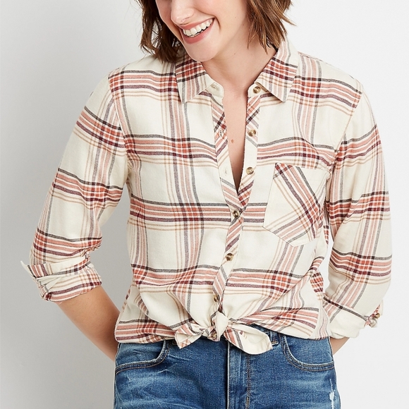 Maurices Tops - Maurices Plaid Flannel